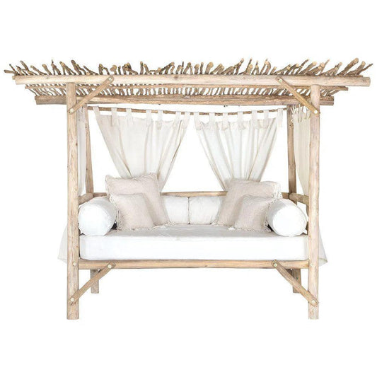 Nikki Teak Wooden Outdoor Daybed-Outdoor Daybeds-Artesia-LOOMLAN