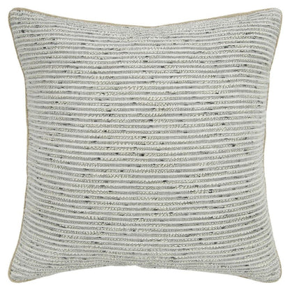 Niko Burlap Gray Throw Pillow Down Insert - LOOMLAN - LOOMLAN - Throw Pillows