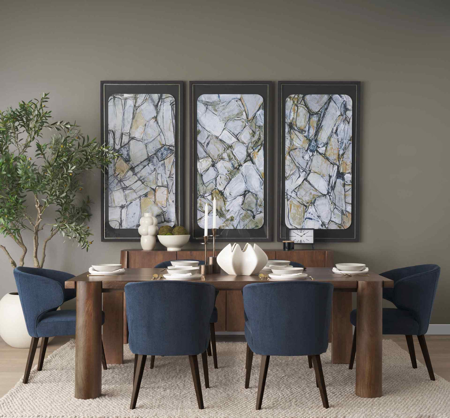 Niles Leather Armless Dining Chair (Set of 2)