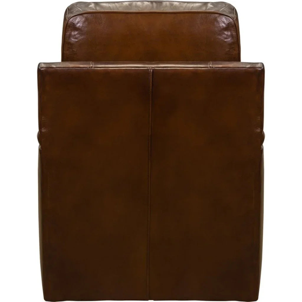 Nina Leather Stylish Comfort Swivel Chair - LOOMLAN - Olivia + Quinn - Club Chairs