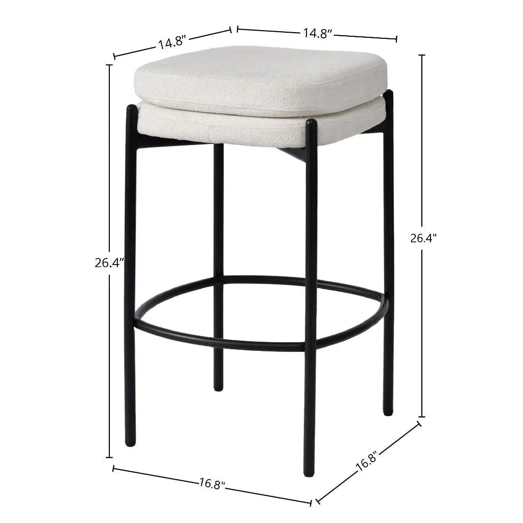 Nina Performance Fabric Counter Stool - LOOMLAN - LH Imports - Counter Stools