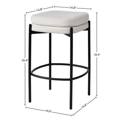 Nina Performance Fabric Counter Stool - LOOMLAN - LH Imports - Counter Stools
