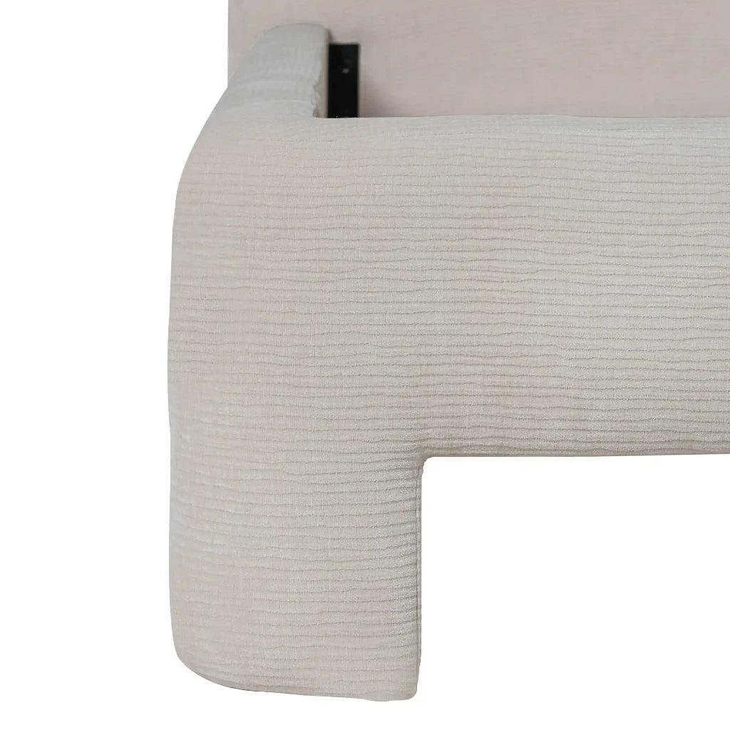 Nina Polyster Round Headboard Bed - LOOMLAN - LH Imports - Beds