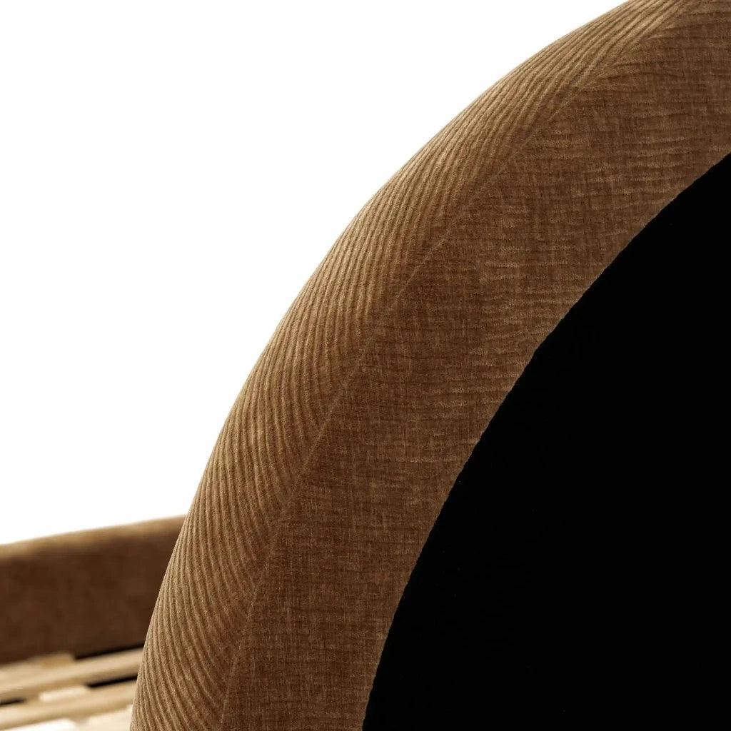 Nina Polyster Round Headboard Bed - LOOMLAN - LH Imports - Beds