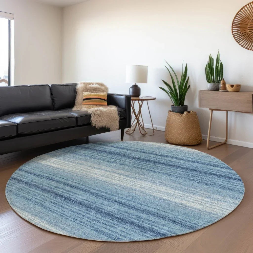 Nira Blue Washable Indoor-Outdoor Rug-Outdoor Rugs-LOOMLAN Rugs-LOOMLAN