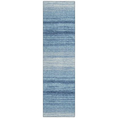 Nira Blue Washable Indoor-Outdoor Rug-Outdoor Rugs-LOOMLAN Rugs-2'3" x 7'6"-LOOMLAN