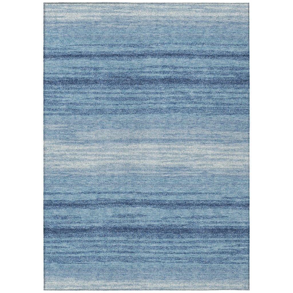 Nira Blue Washable Indoor-Outdoor Rug-Outdoor Rugs-LOOMLAN Rugs-2'6" x 3'10"-LOOMLAN