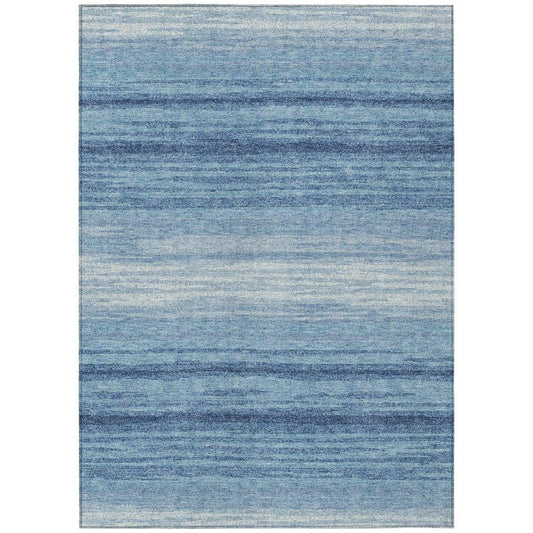 Nira Blue Washable Indoor-Outdoor Rug-Outdoor Rugs-LOOMLAN Rugs-2'6" x 3'10"-LOOMLAN