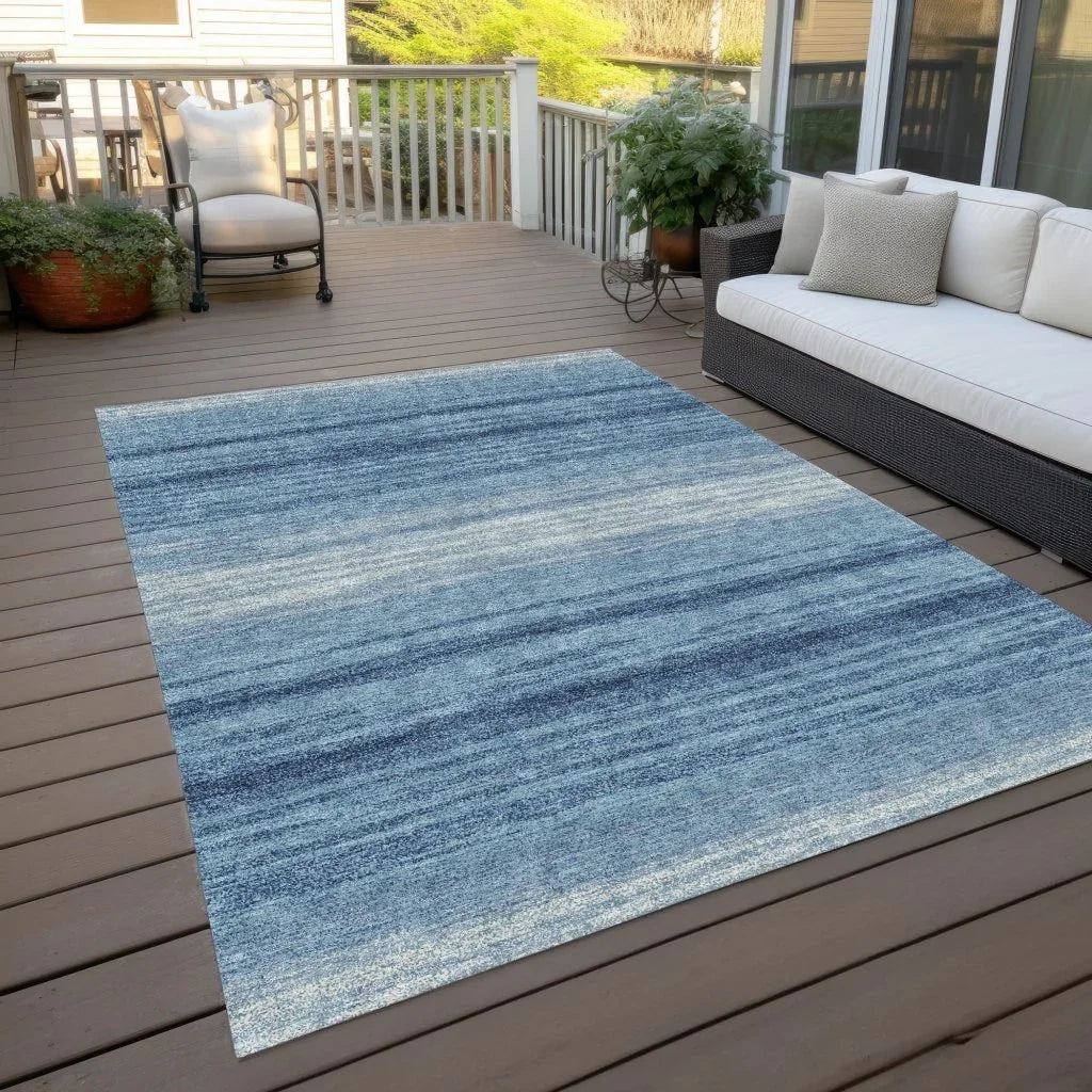 Nira Blue Washable Indoor-Outdoor Rug-Outdoor Rugs-LOOMLAN Rugs-LOOMLAN