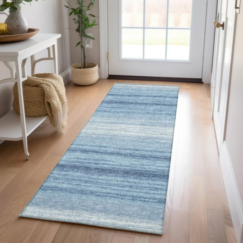 Nira Blue Washable Indoor-Outdoor Rug-Outdoor Rugs-LOOMLAN Rugs-LOOMLAN