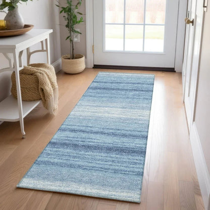 Nira Blue Washable Indoor-Outdoor Rug-Outdoor Rugs-LOOMLAN Rugs-LOOMLAN