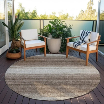 Nira Brown Washable Indoor-Outdoor Rug-Outdoor Rugs-LOOMLAN Rugs-LOOMLAN