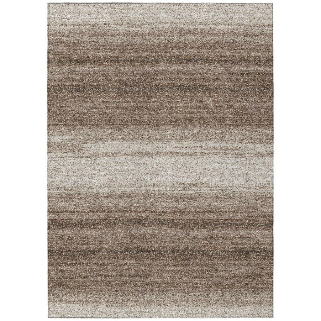 Nira Brown Washable Indoor-Outdoor Rug-Outdoor Rugs-LOOMLAN Rugs-2'6" x 3'10"-LOOMLAN