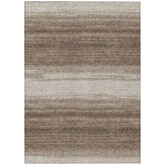 Nira Brown Washable Indoor-Outdoor Rug-Outdoor Rugs-LOOMLAN Rugs-2'6" x 3'10"-LOOMLAN