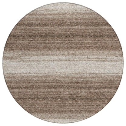 Nira Brown Washable Indoor-Outdoor Rug-Outdoor Rugs-LOOMLAN Rugs-8' x 8'-LOOMLAN