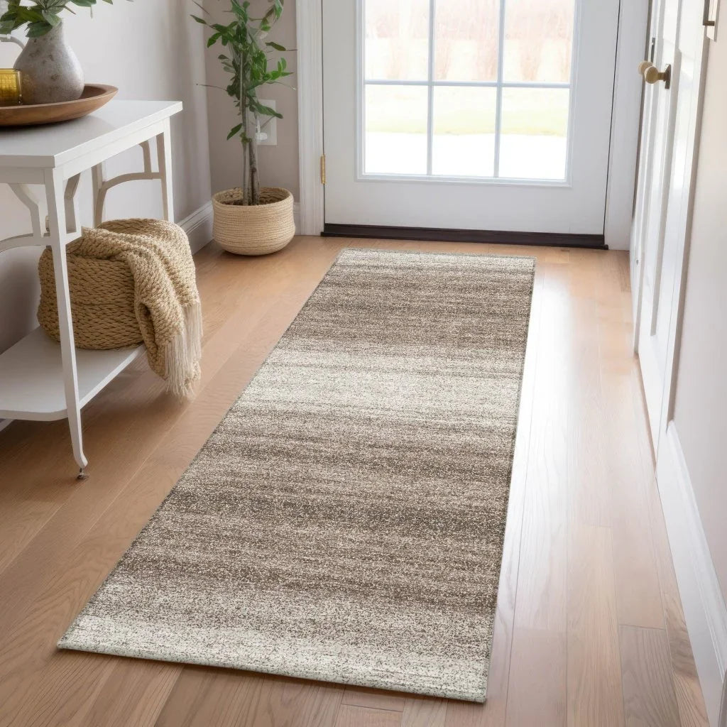 Nira Brown Washable Indoor-Outdoor Rug-Outdoor Rugs-LOOMLAN Rugs-LOOMLAN