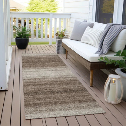 Nira Brown Washable Indoor-Outdoor Rug-Outdoor Rugs-LOOMLAN Rugs-LOOMLAN