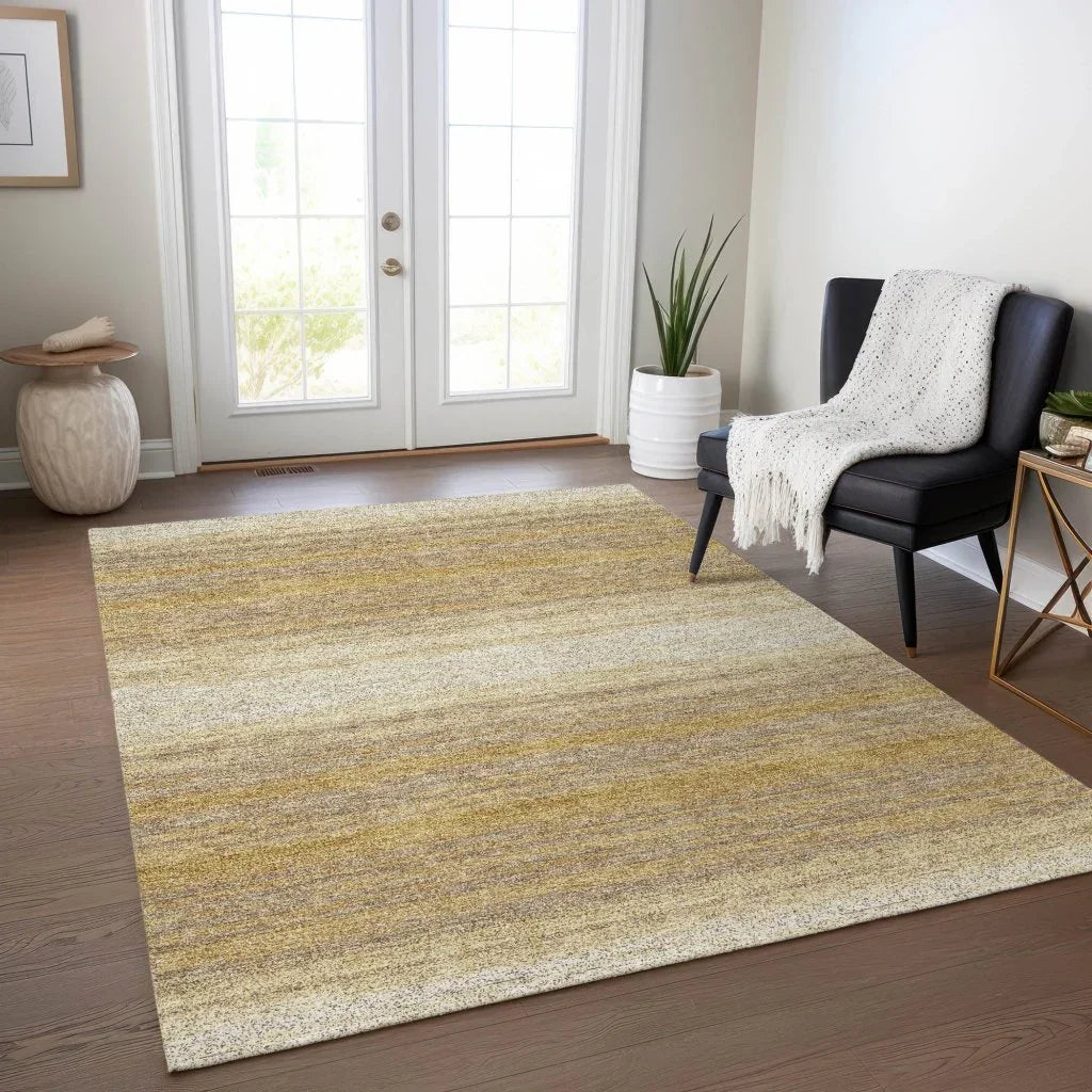 Nira Gold Washable Indoor-Outdoor Rug-Outdoor Rugs-LOOMLAN Rugs-LOOMLAN