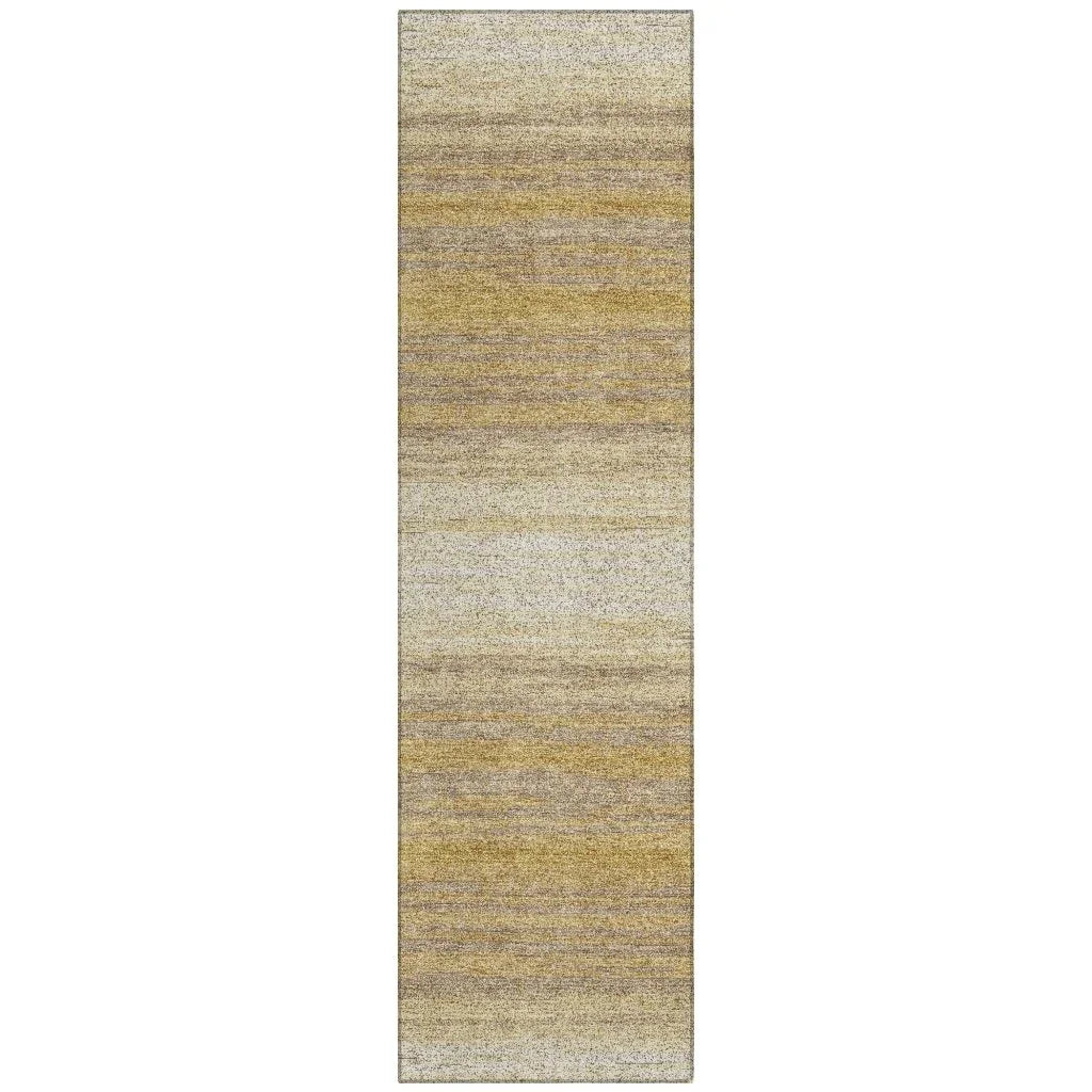Nira Gold Washable Indoor-Outdoor Rug-Outdoor Rugs-LOOMLAN Rugs-2'3" x 7'6"-LOOMLAN