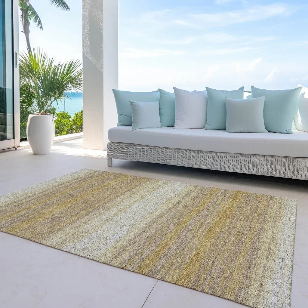 Nira Gold Washable Indoor-Outdoor Rug-Outdoor Rugs-LOOMLAN Rugs-LOOMLAN