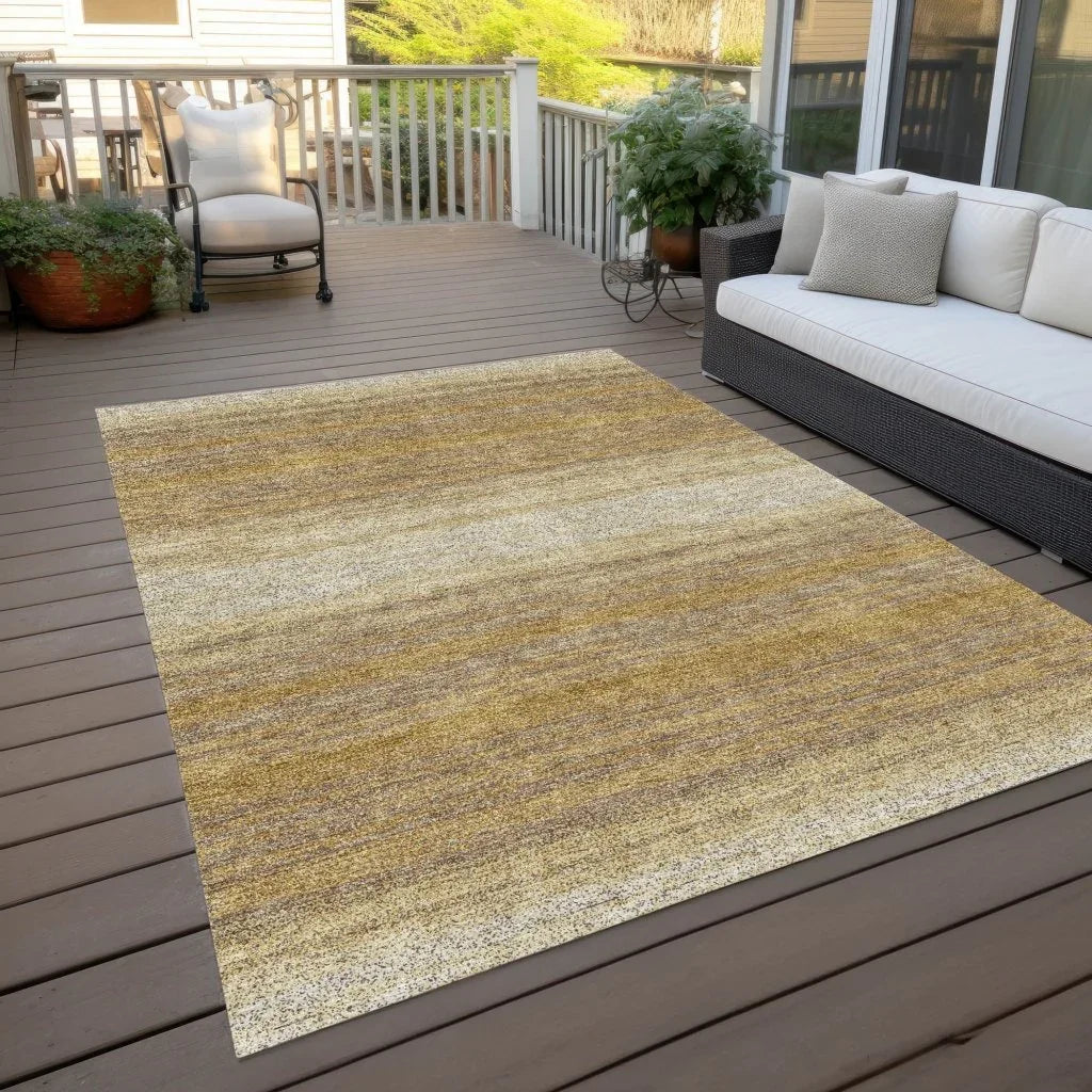 Nira Gold Washable Indoor-Outdoor Rug-Outdoor Rugs-LOOMLAN Rugs-LOOMLAN