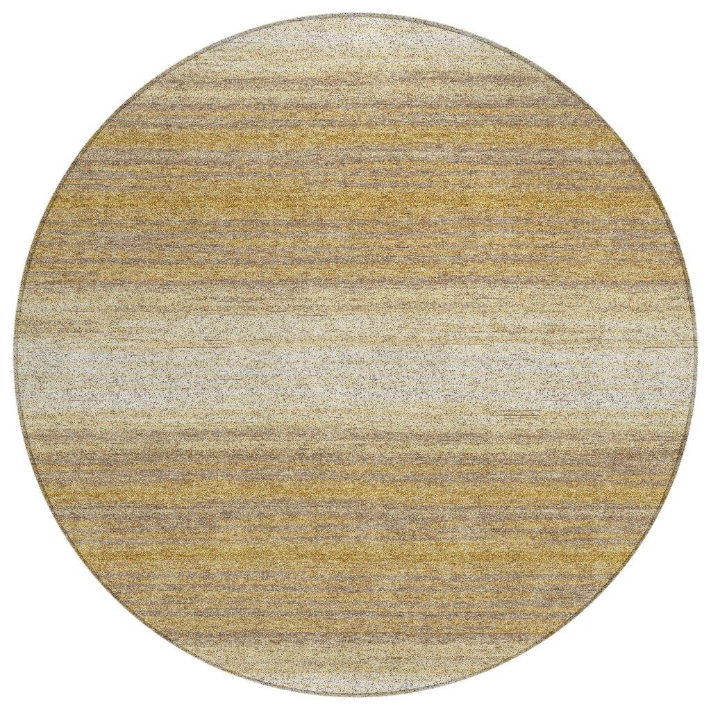 Nira Gold Washable Indoor-Outdoor Rug-Outdoor Rugs-LOOMLAN Rugs-8' x 8'-LOOMLAN