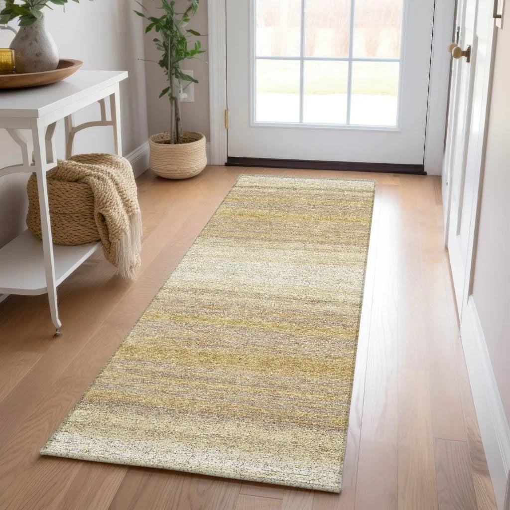 Nira Gold Washable Indoor-Outdoor Rug-Outdoor Rugs-LOOMLAN Rugs-LOOMLAN