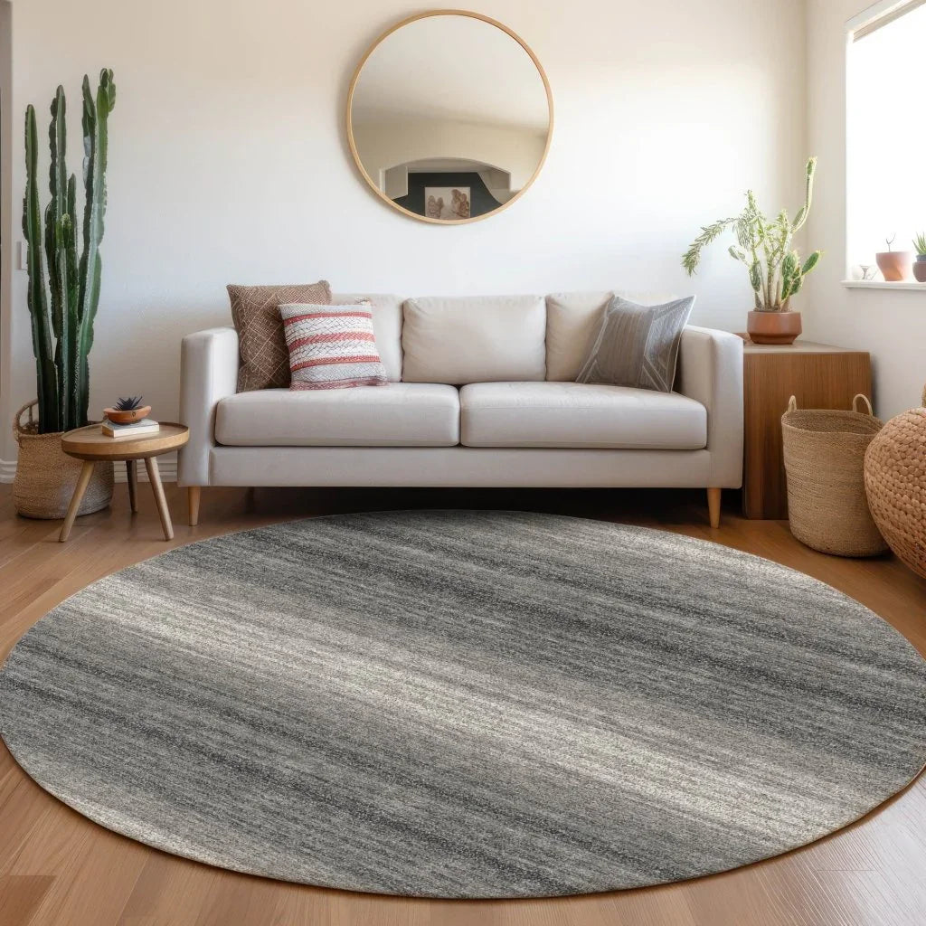 Nira Gray Washable Indoor-Outdoor Rug-Outdoor Rugs-LOOMLAN Rugs-LOOMLAN