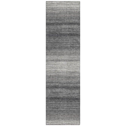 Nira Gray Washable Indoor-Outdoor Rug-Outdoor Rugs-LOOMLAN Rugs-2'3" x 7'6"-LOOMLAN