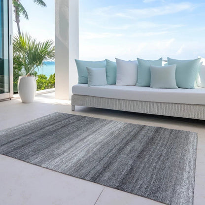 Nira Gray Washable Indoor-Outdoor Rug-Outdoor Rugs-LOOMLAN Rugs-LOOMLAN