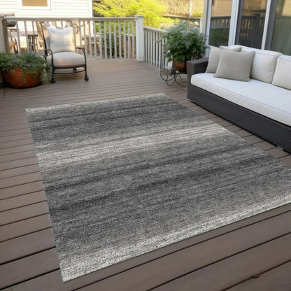 Nira Gray Washable Indoor-Outdoor Rug-Outdoor Rugs-LOOMLAN Rugs-LOOMLAN