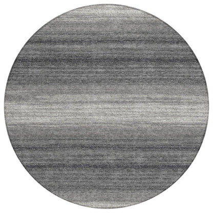 Nira Gray Washable Indoor-Outdoor Rug-Outdoor Rugs-LOOMLAN Rugs-8' x 8'-LOOMLAN