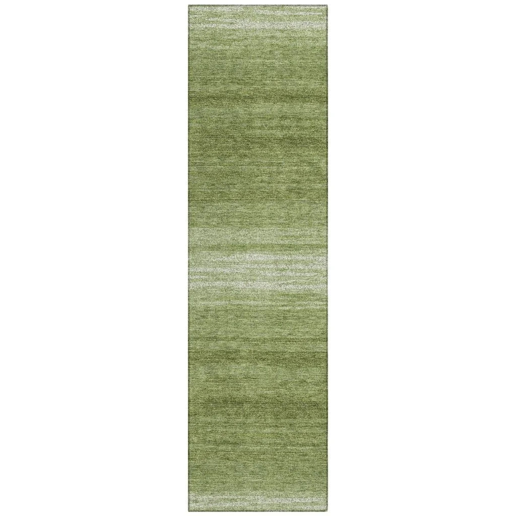 Nira Green Washable Indoor-Outdoor Rug-Outdoor Rugs-LOOMLAN Rugs-2'3" x 7'6"-LOOMLAN