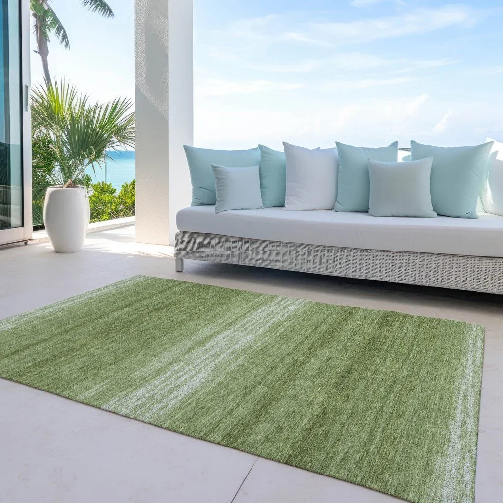 Nira Green Washable Indoor-Outdoor Rug-Outdoor Rugs-LOOMLAN Rugs-LOOMLAN