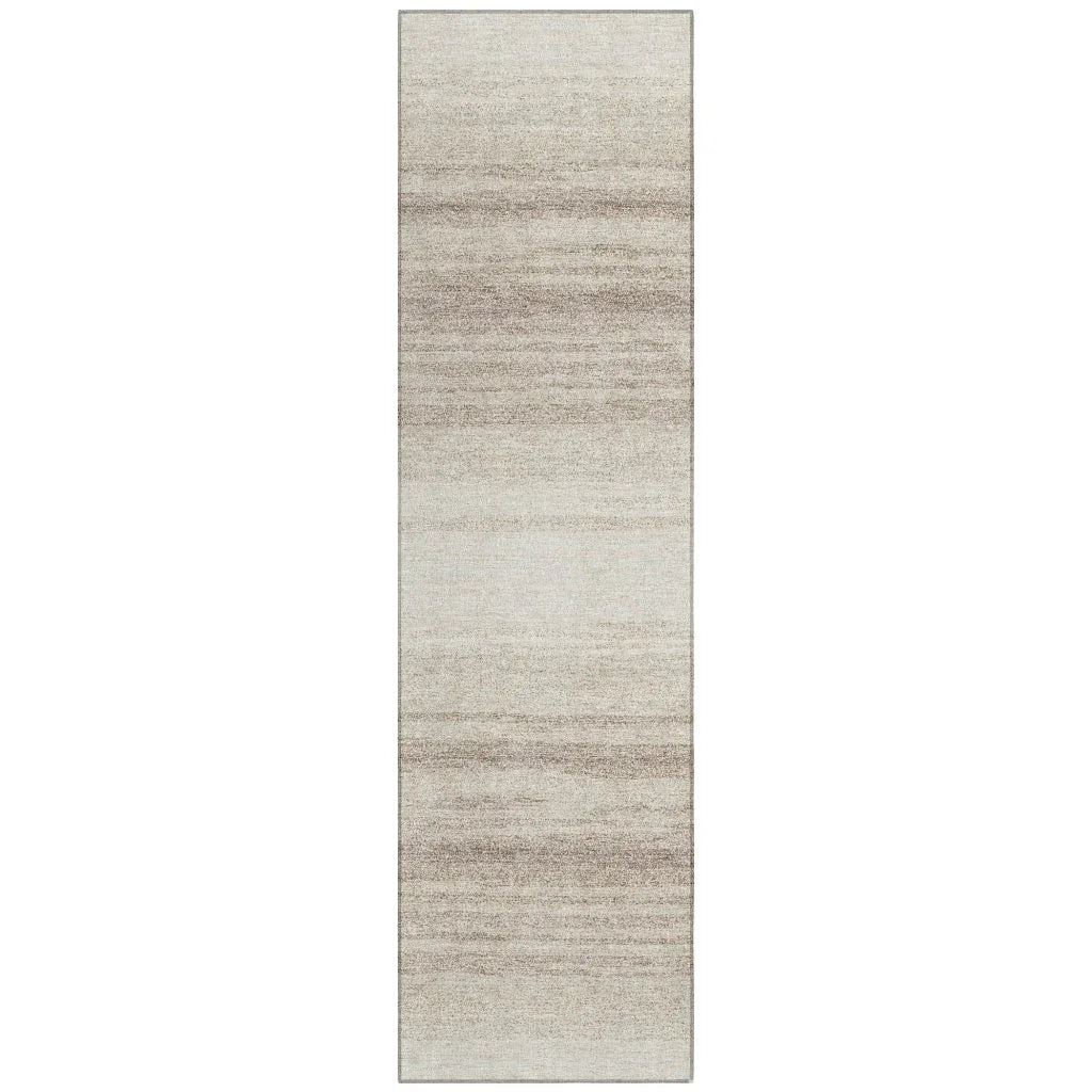 Nira Ivory Washable Indoor-Outdoor Rug-Outdoor Rugs-LOOMLAN Rugs-2'3" x 7'6"-LOOMLAN