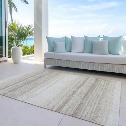 Nira Ivory Washable Indoor-Outdoor Rug-Outdoor Rugs-LOOMLAN Rugs-LOOMLAN