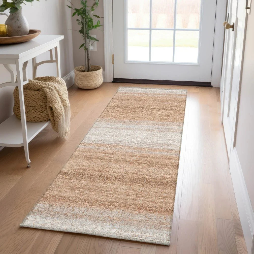 Nira Orange Washable Indoor-Outdoor Rug-Outdoor Rugs-LOOMLAN Rugs-LOOMLAN