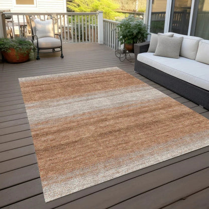 Nira Orange Washable Indoor-Outdoor Rug-Outdoor Rugs-LOOMLAN Rugs-LOOMLAN