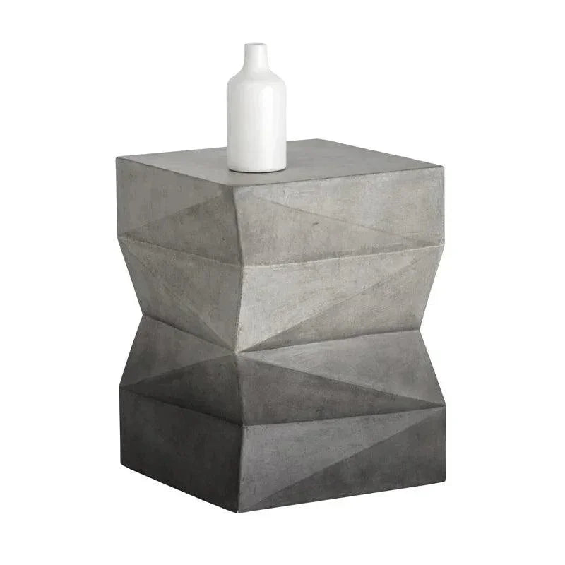 Niran End Table Concrete Grey Black Ombre - LOOMLAN - SUNPAN - Side Tables