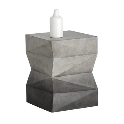 Niran End Table Concrete Grey Black Ombre - LOOMLAN - SUNPAN - Side Tables