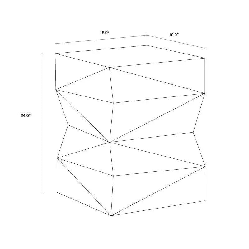 Niran End Table Concrete Grey Black Ombre - LOOMLAN - SUNPAN - Side Tables