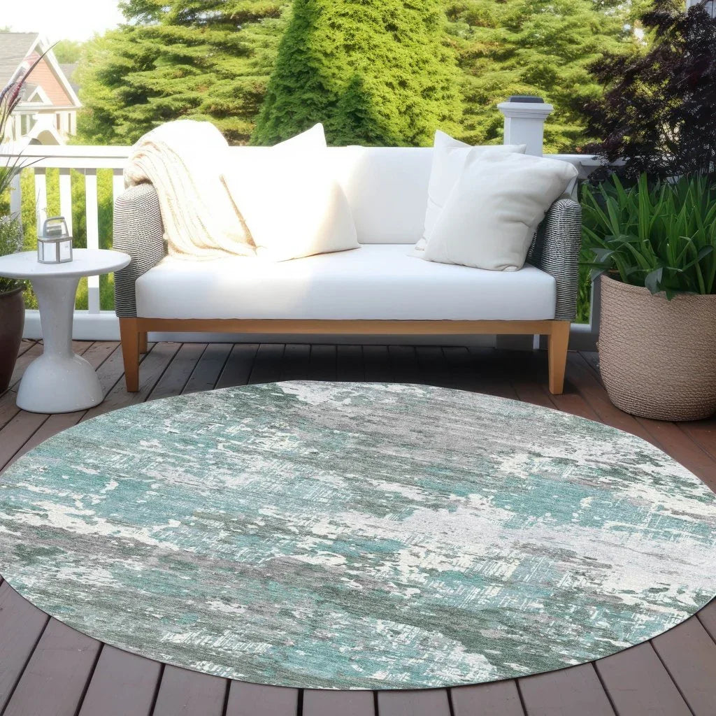 Nixane Blue Washable Indoor - Outdoor Rug - LOOMLAN - LOOMLAN Rugs - Outdoor Rugs