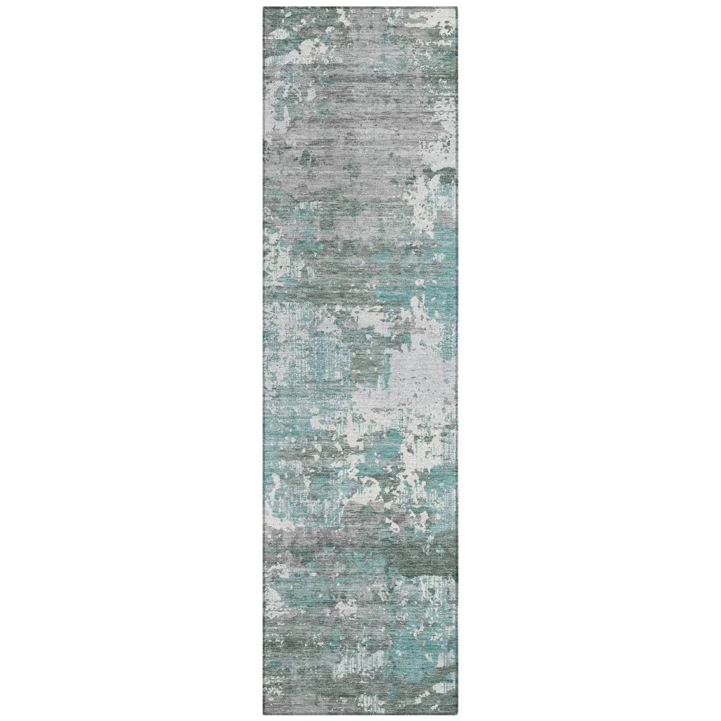 Nixane Blue Washable Indoor - Outdoor Rug - LOOMLAN - LOOMLAN Rugs - Outdoor Rugs