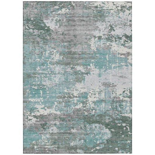 Nixane Blue Washable Indoor - Outdoor Rug - LOOMLAN - LOOMLAN Rugs - Outdoor Rugs