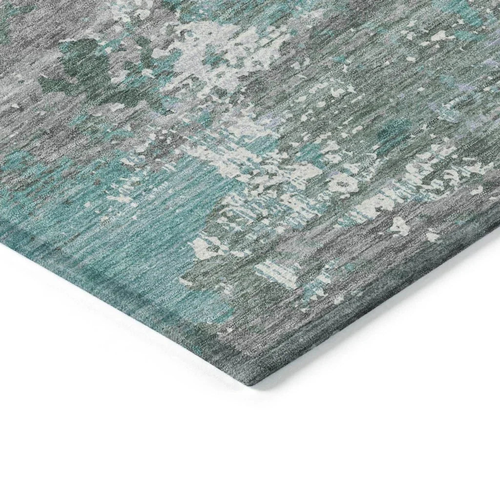 Nixane Blue Washable Indoor - Outdoor Rug - LOOMLAN - LOOMLAN Rugs - Outdoor Rugs