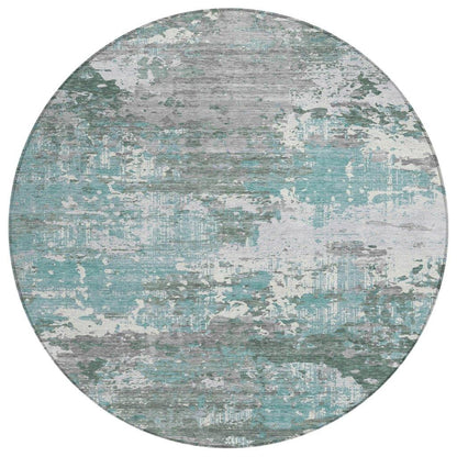 Nixane Blue Washable Indoor - Outdoor Rug - LOOMLAN - LOOMLAN Rugs - Outdoor Rugs