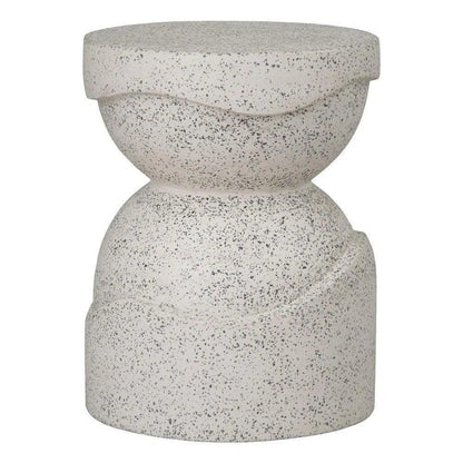 Noah 18 in. Round Terrazzo Garden Stool-Garden Stools-Emissary-Terrazzo Taupe-LOOMLAN