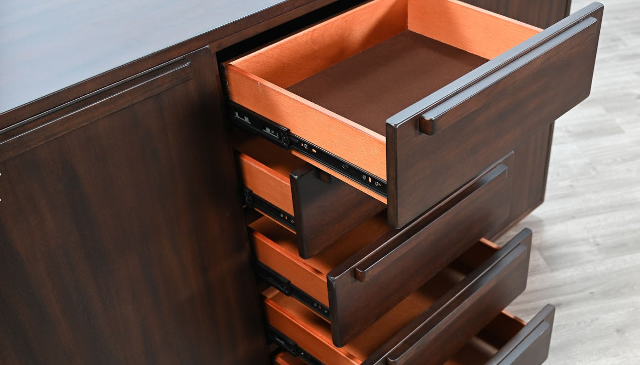 Noah Five Drawers Wood Sideboard