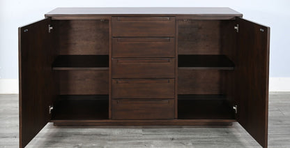 Noah Five Drawers Wood Sideboard