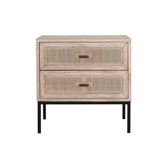Noah Natural Wooden Bedside Table - LOOMLAN - Artesia - Nightstands